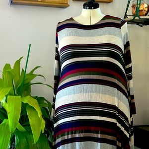 Stripe long sleeve dress